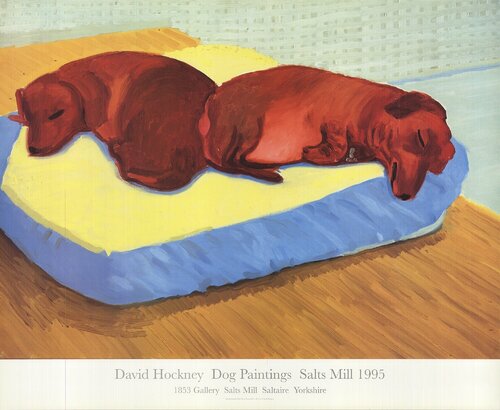 Dog painting #38 van David Hockney, Afdruk te koop op Singulart
