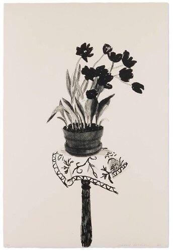 David Hockney Black Tulips di David Hockney, Stampa in vendita su Singulart