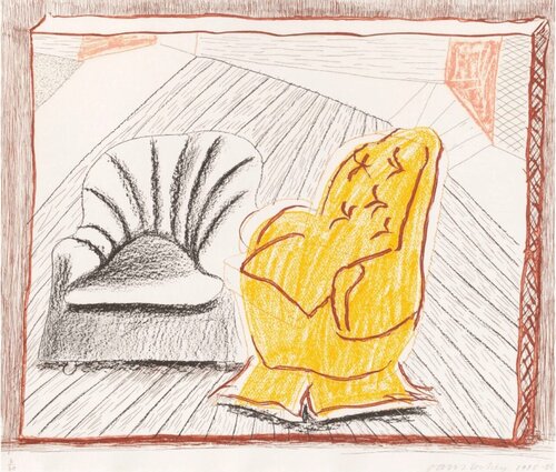 A Picture of Two Chairs de David Hockney, Impresión a la venta en Singulart