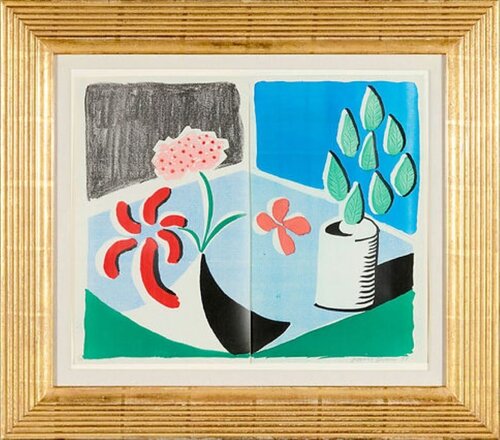 David Hockney Red Flowers and Green Leaves, Separate, May van David Hockney, Afdruk te koop op Singulart