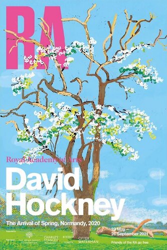 The Arrival of Spring, Normandy Royal Academy Exhibition Poster di David Hockney, Stampa in vendita su Singulart