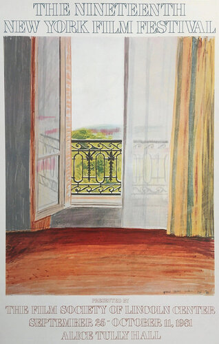 David Hockney The 19th New York Film Festival 1981 Poster van David Hockney, Afdruk te koop op Singulart