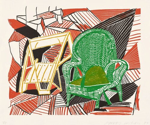 David Hockney Two Pembroke Studio Chairs van David Hockney, Afdruk te koop op Singulart