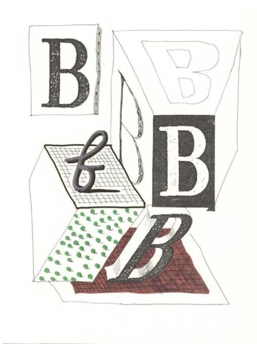 'B' from 'Hockney's Alphabet' van David Hockney, Afdruk te koop op Singulart