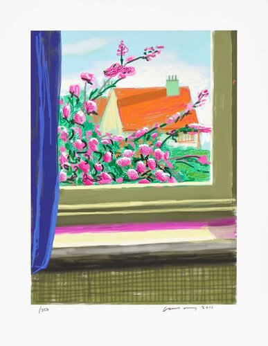 David Hockney No 778 iPad Drawing from My Window par David Hockney, Édition en vente sur Singulart