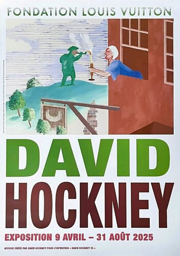 David Hockney 25 Exhibition Louis Vuitton Foundation Poster di David Hockney, Stampa in vendita su Singulart