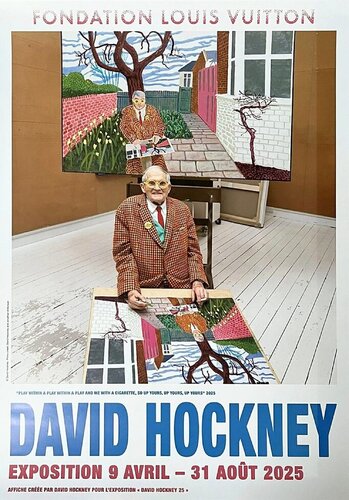 David Hockney 25 Exhibition Louis Vuitton Foundation Poster van David Hockney, Afdruk te koop op Singulart
