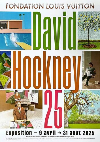 David Hockney 25 Exhibition Louis Vuitton Foundation Poster van David Hockney, Afdruk te koop op Singulart