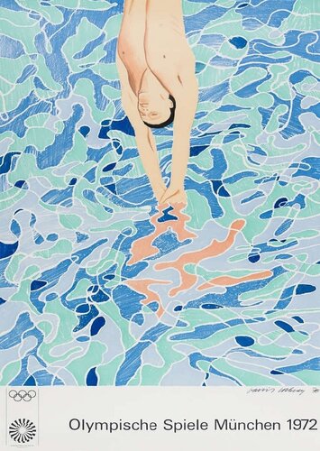 1972 Munich Olympics Poster - Olympische Spiele Munchen van David Hockney, Afdruk te koop op Singulart