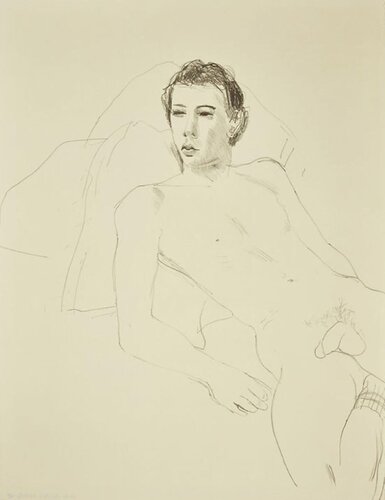 Gregory Reclining (Nude) van David Hockney, Afdruk te koop op Singulart