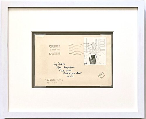 David Hockney - Tulips, from Culture Carriers Stamp out Art (Hand Signed), from the collection of Anthony Haden-Guest by David Hockney, Print for Sale on Singulart