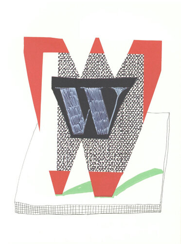 'W' from 'Hockney's Alphabet by David Hockney, Print for Sale on Singulart