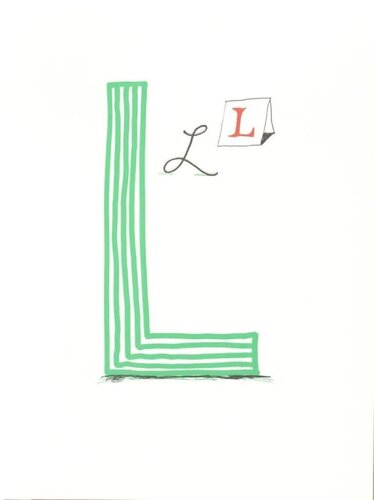 'L' from 'Hockney's Alphabet' van David Hockney, Afdruk te koop op Singulart