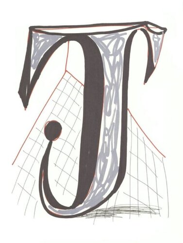 'J' from 'Hockney's Alphabet' van David Hockney, Afdruk te koop op Singulart