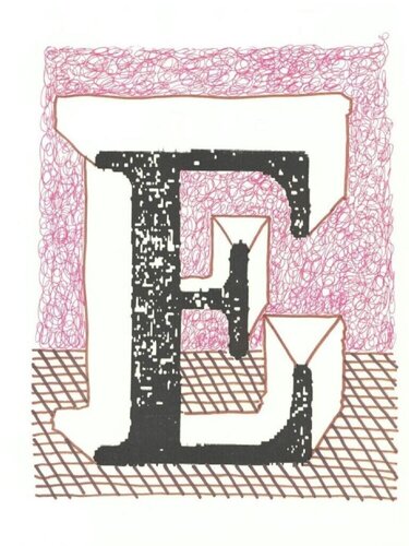 E' from 'Hockney's Alphabet' van David Hockney, Afdruk te koop op Singulart