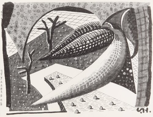 Rocks on the Road in Landscape de David Hockney, Impresión a la venta en Singulart
