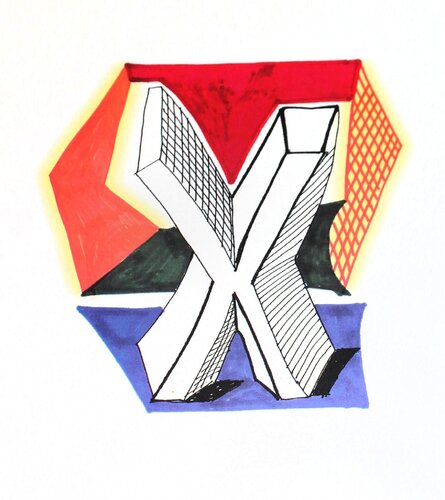 Letter X de David Hockney, Impresión a la venta en Singulart