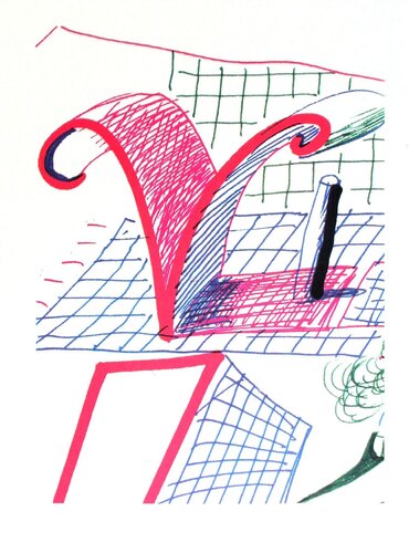 Letter V de David Hockney, Impresión a la venta en Singulart