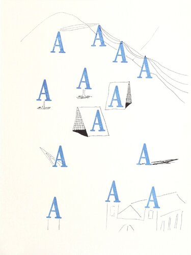 Letter A de David Hockney, Impresión a la venta en Singulart