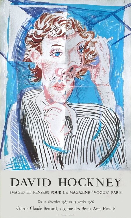 Expo 86 - Galerie Claude Bernard - Images et pensées pour Vogue David Hockney