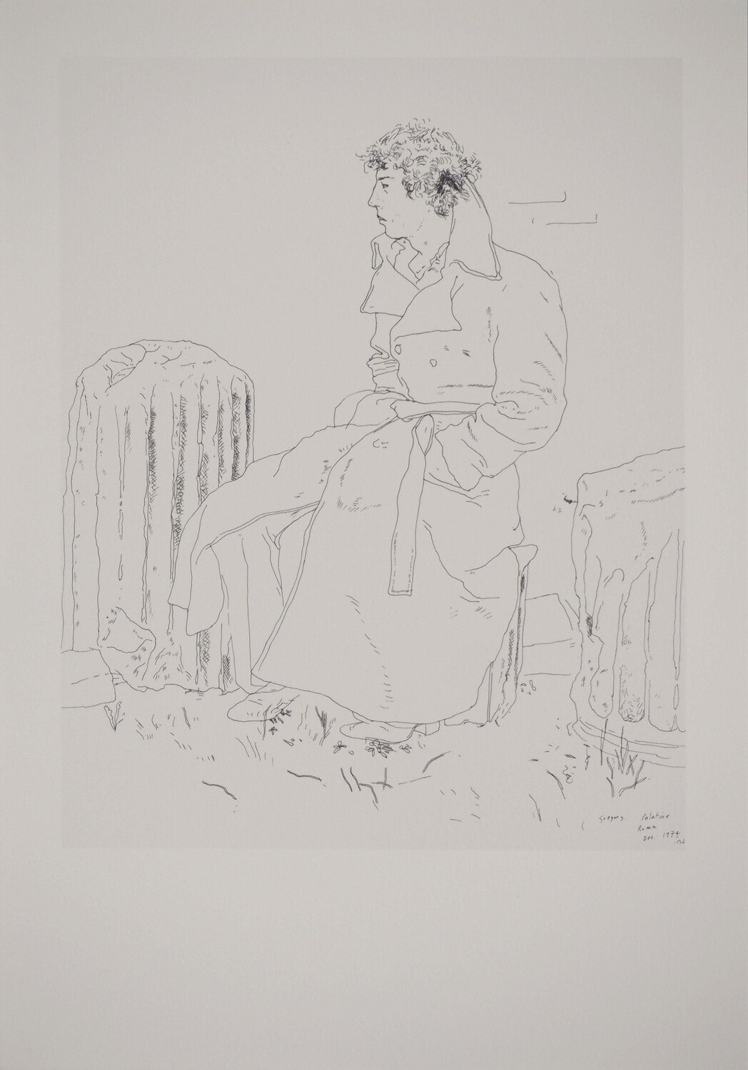 Portrait de Grégory by David Hockney (N.D) Print Engraving SINGULART