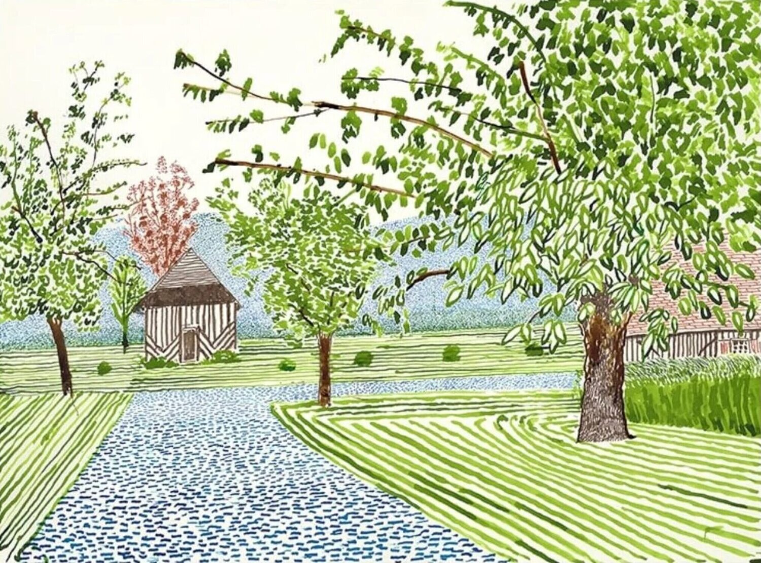 Study of the Entrance David Hockney