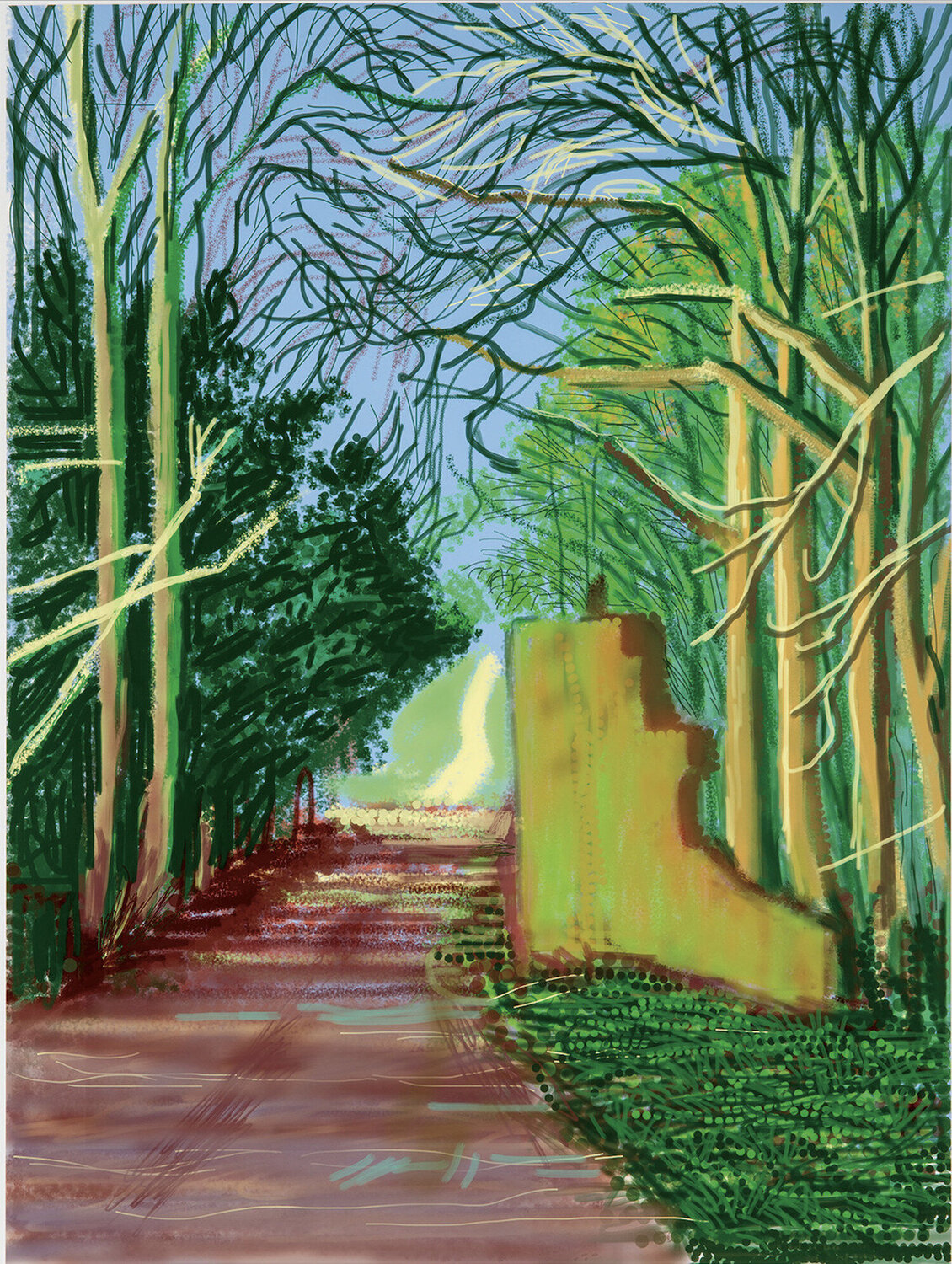 Arrival of Spring 19th March iPad Drawing [DH74] David Hockney