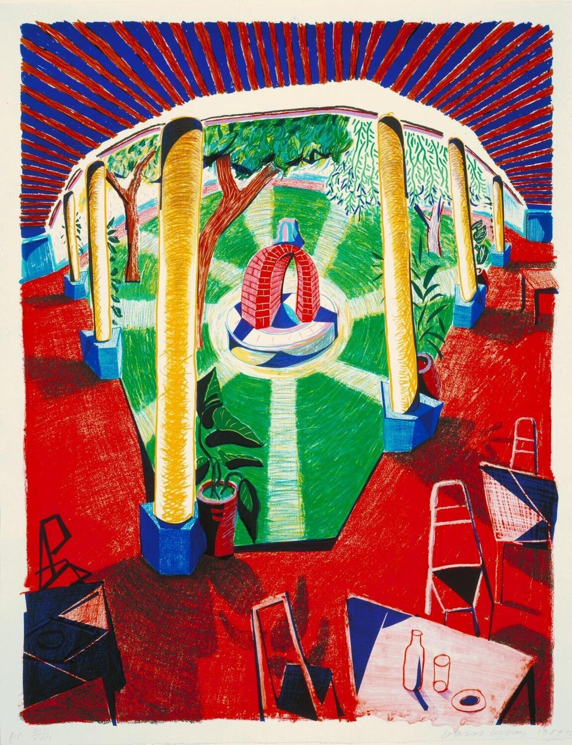 Views of Hotel Well III [DH149] David Hockney Druck zu verkaufen