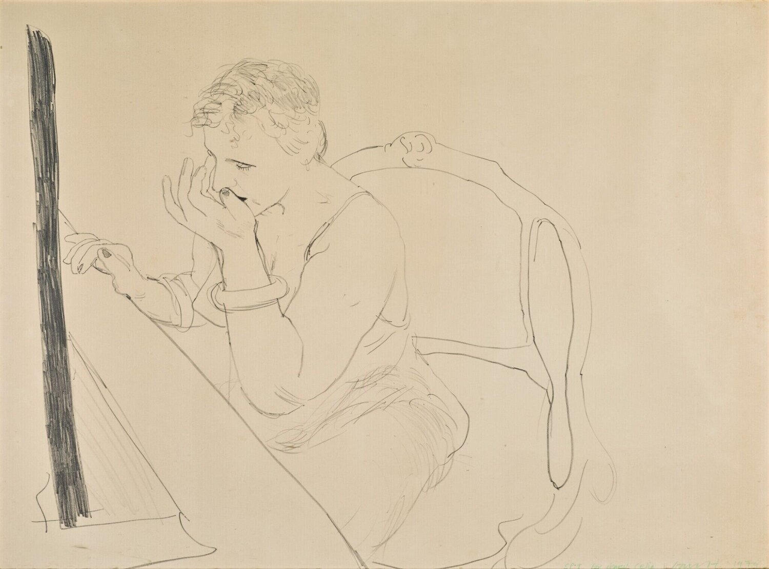 Celia Adjusting Her Eyelash David Hockney