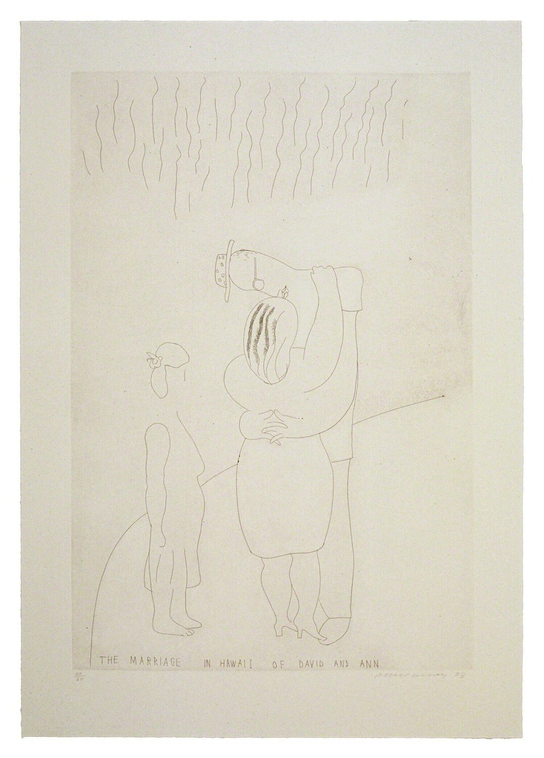 The Marriage in Hawaii of David and Ann David Hockney Druck zu verkaufen