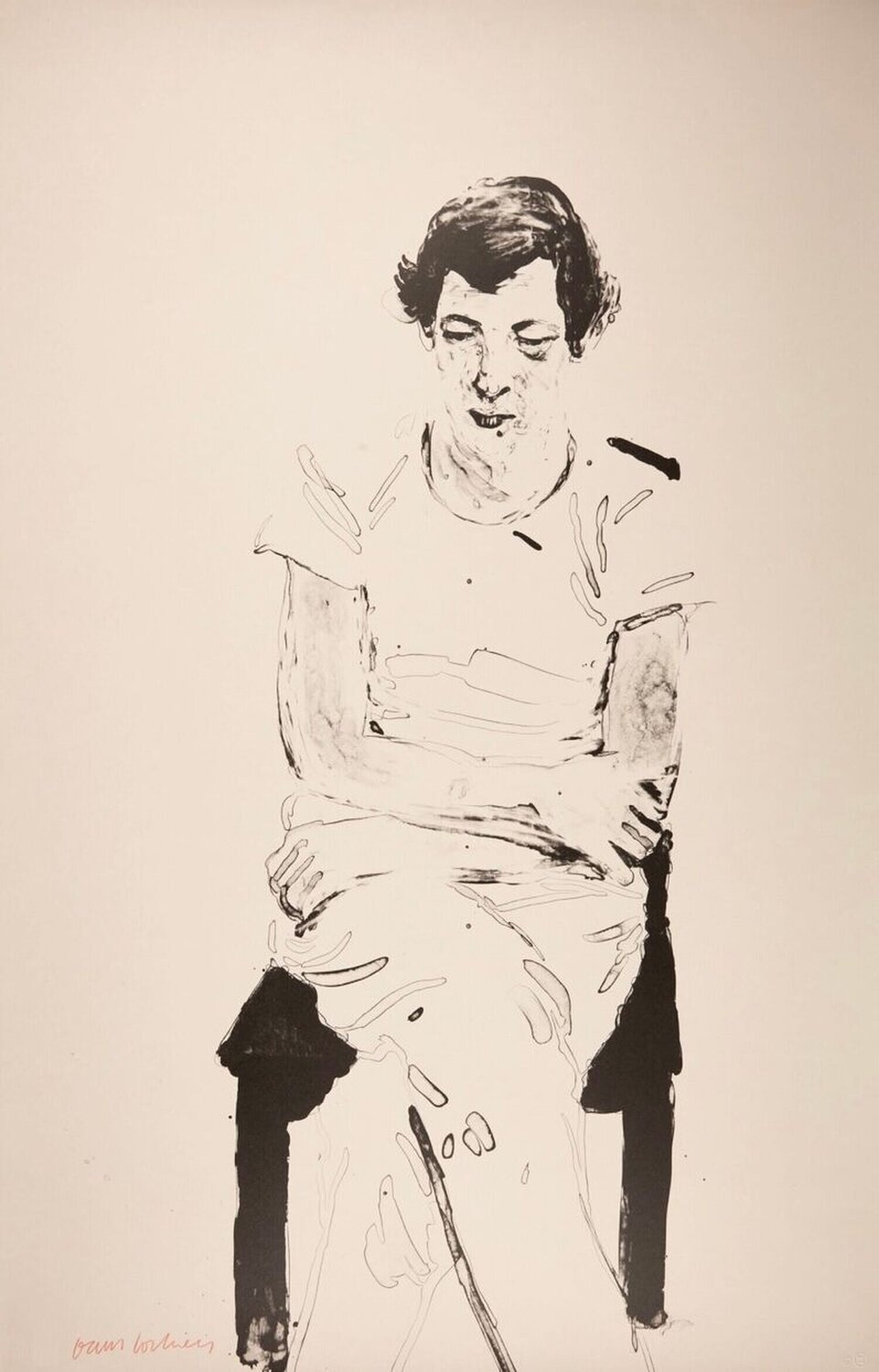 Gregory Thinking of Henry from Friends (large print) David Hockney