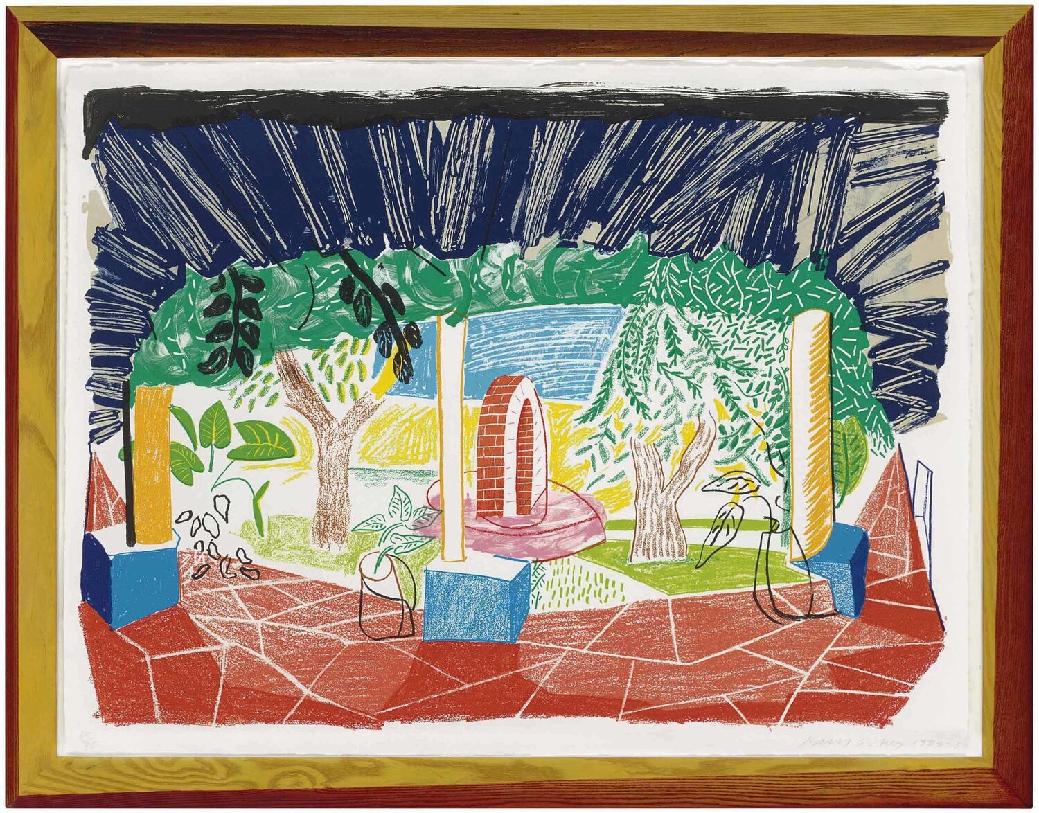 Views of Hotel Well I, from Moving Focus series David Hockney Druck zu verkaufen