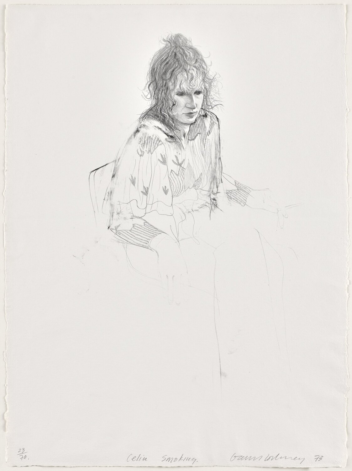 Celia Smoking David Hockney