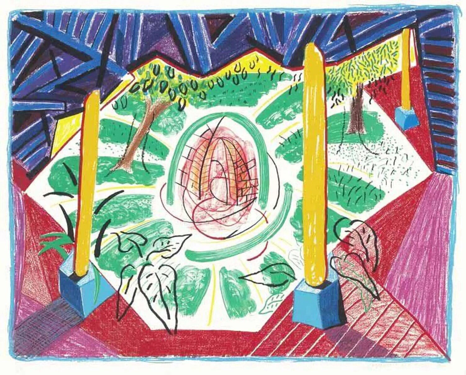 Views of Hotel Well II, from: Moving Focus David Hockney Stampa in vendita
