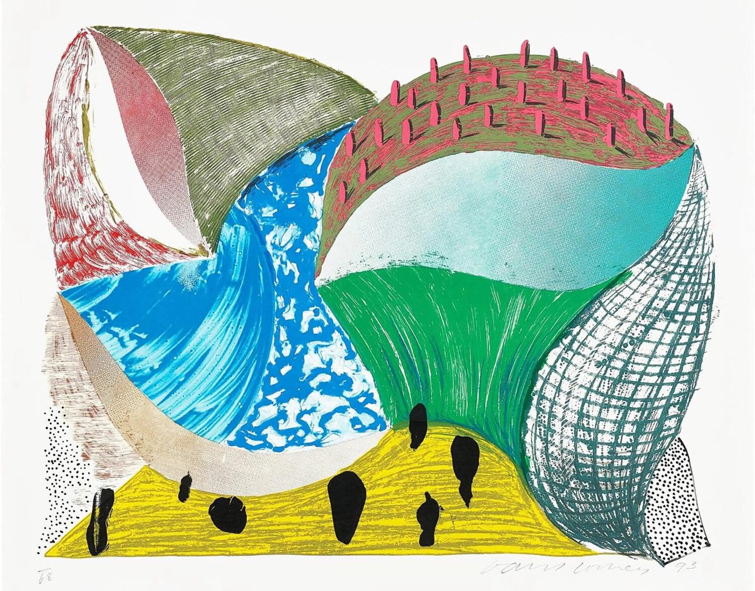  Gorge d'Incre, from Some More New Prints David Hockney