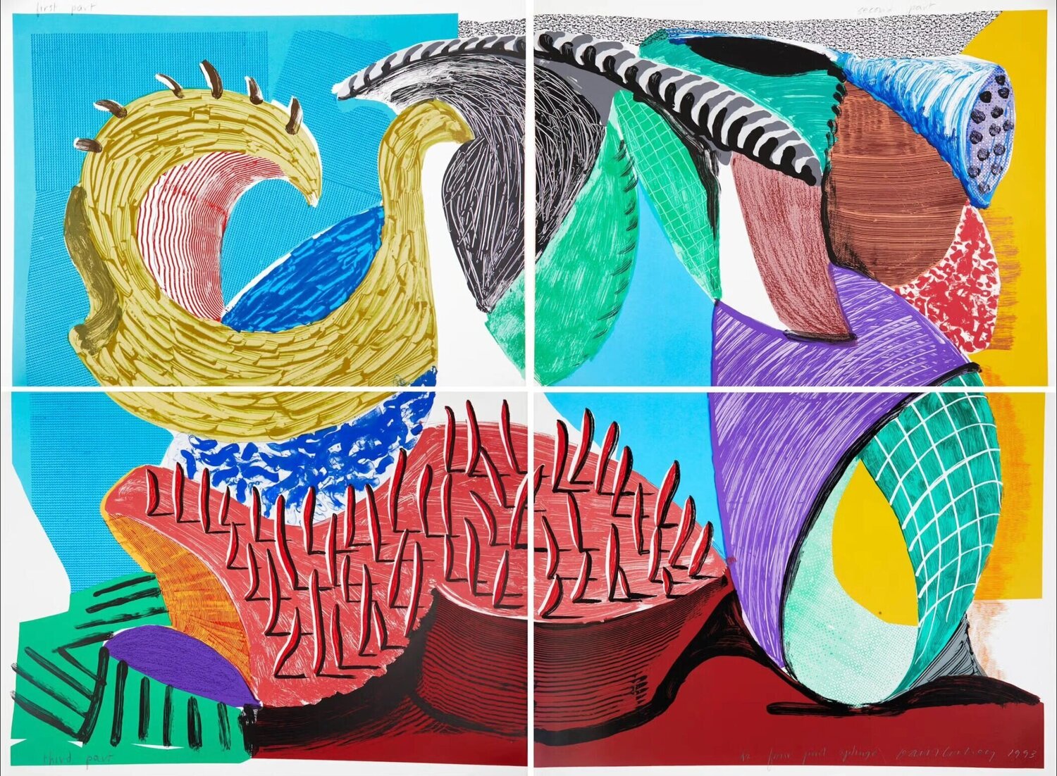 Four Part Splinge David Hockney