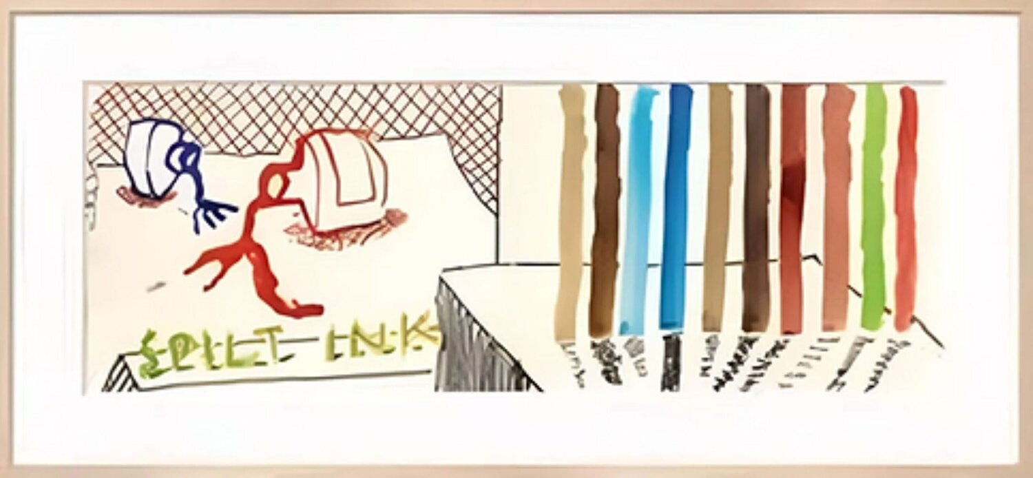 Spilt Ink with Tests David Hockney