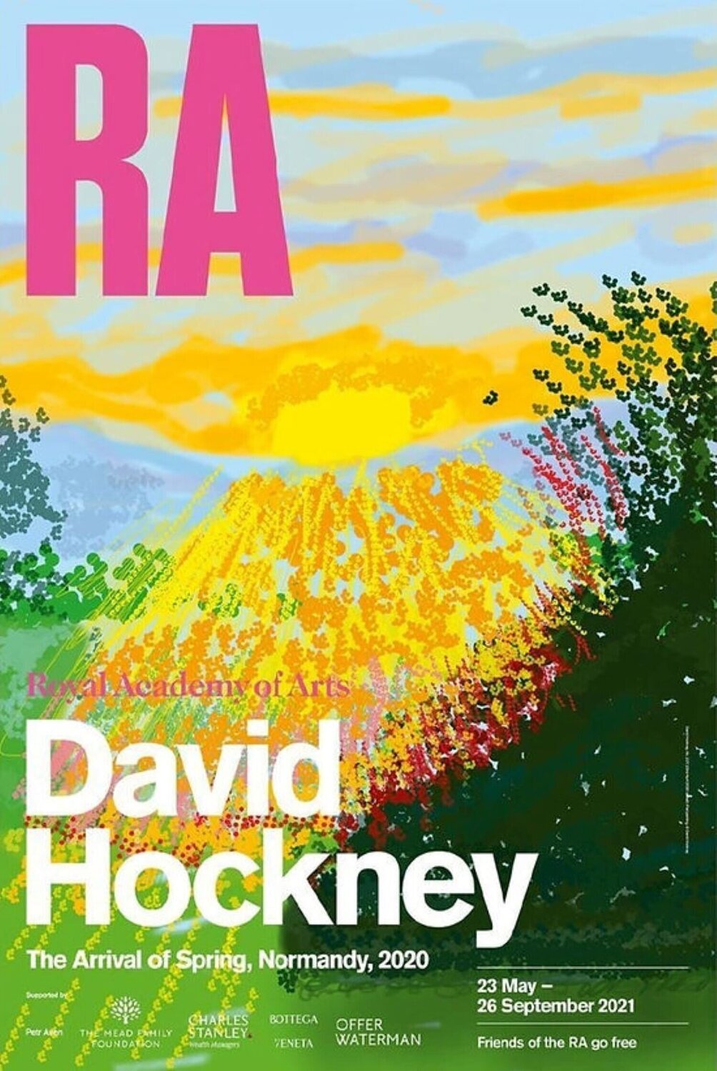 Hockneys schilderij 'The Arrival of Spring' komt tot leven op het Museumplein