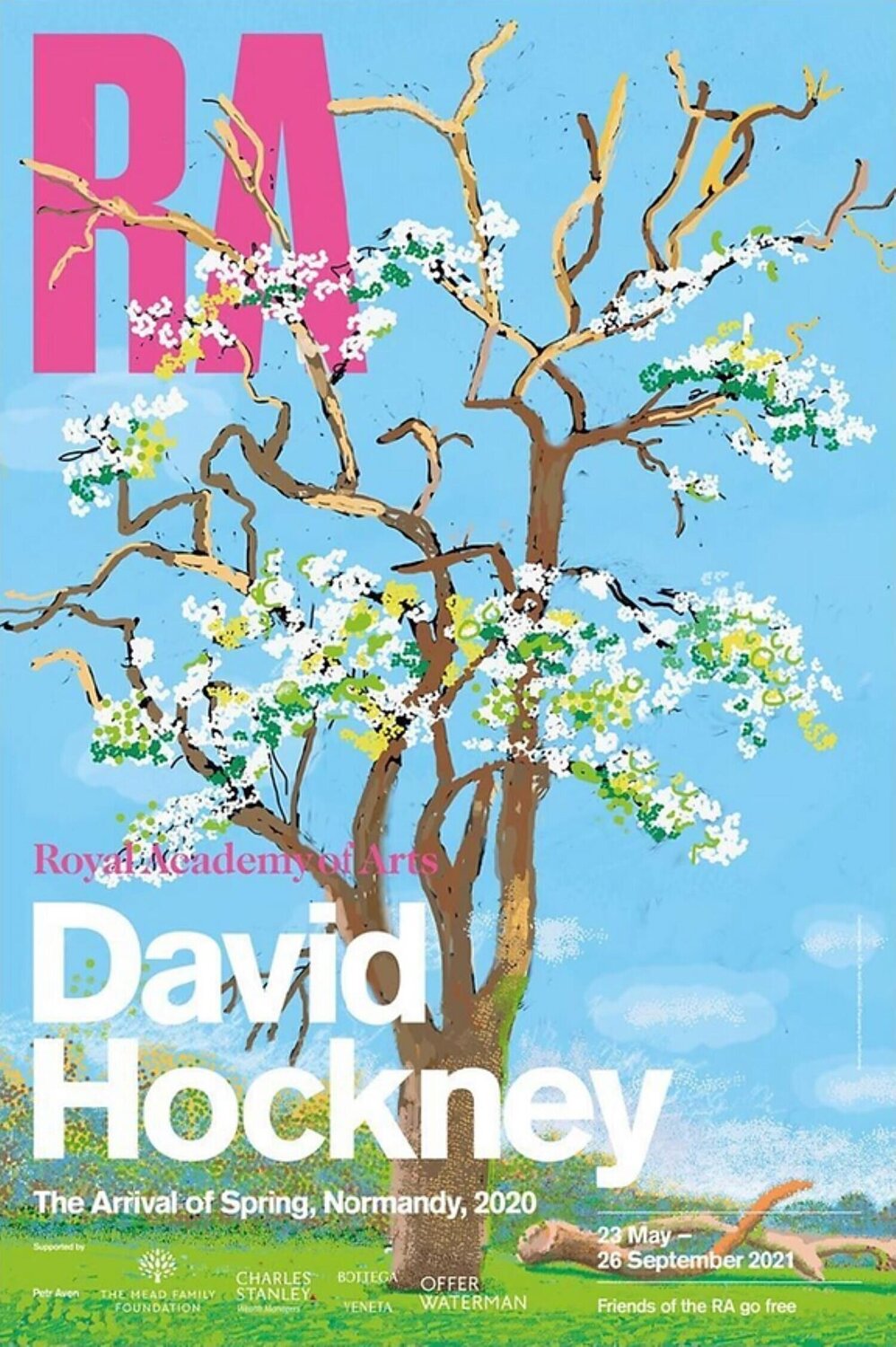 The Arrival of Spring, Normandy Royal Academy Exhibition Poster David Hockney Druck zu verkaufen