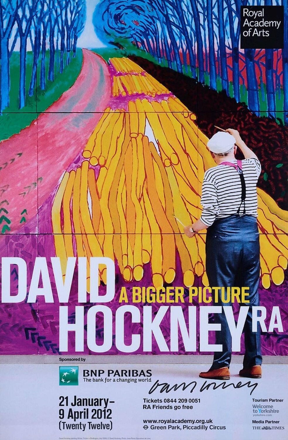 David Hockney Hand-Signed A Bigger Picture - RA Poster David Hockney