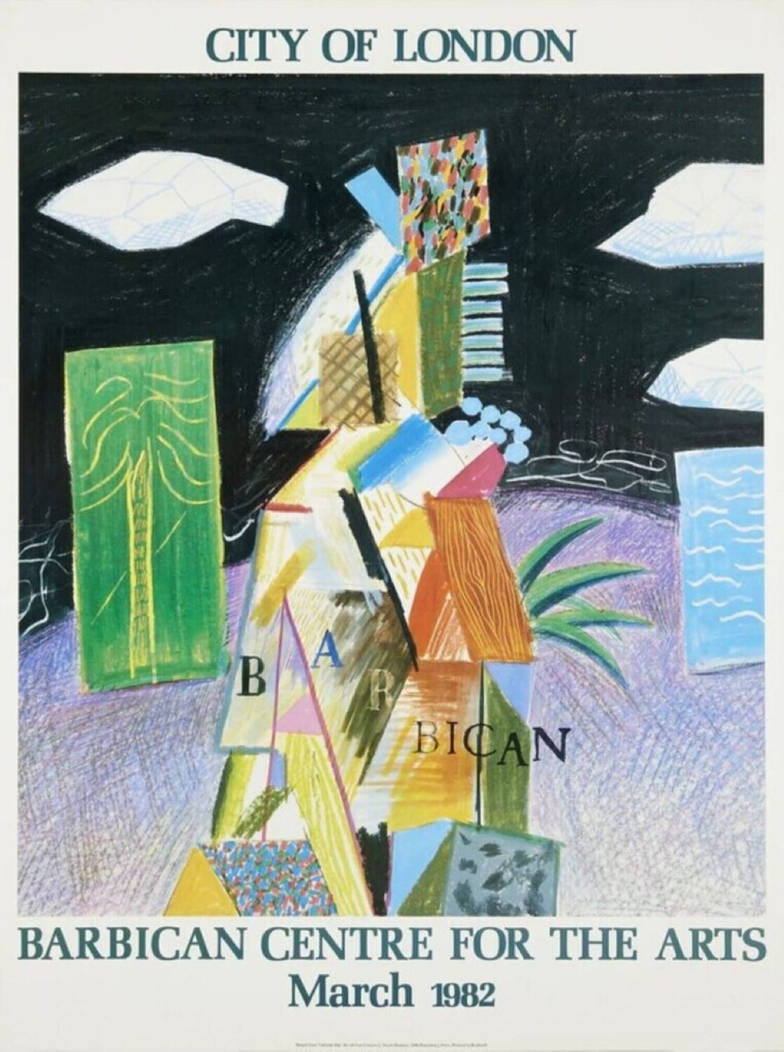 Barbican Centre for the Arts Exhibition Poster David Hockney