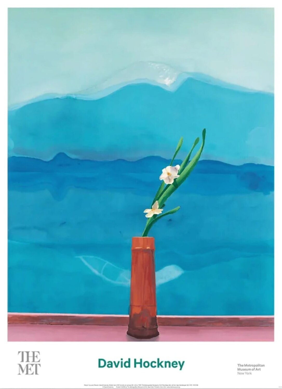 Mount Fuji and Flowers David Hockney