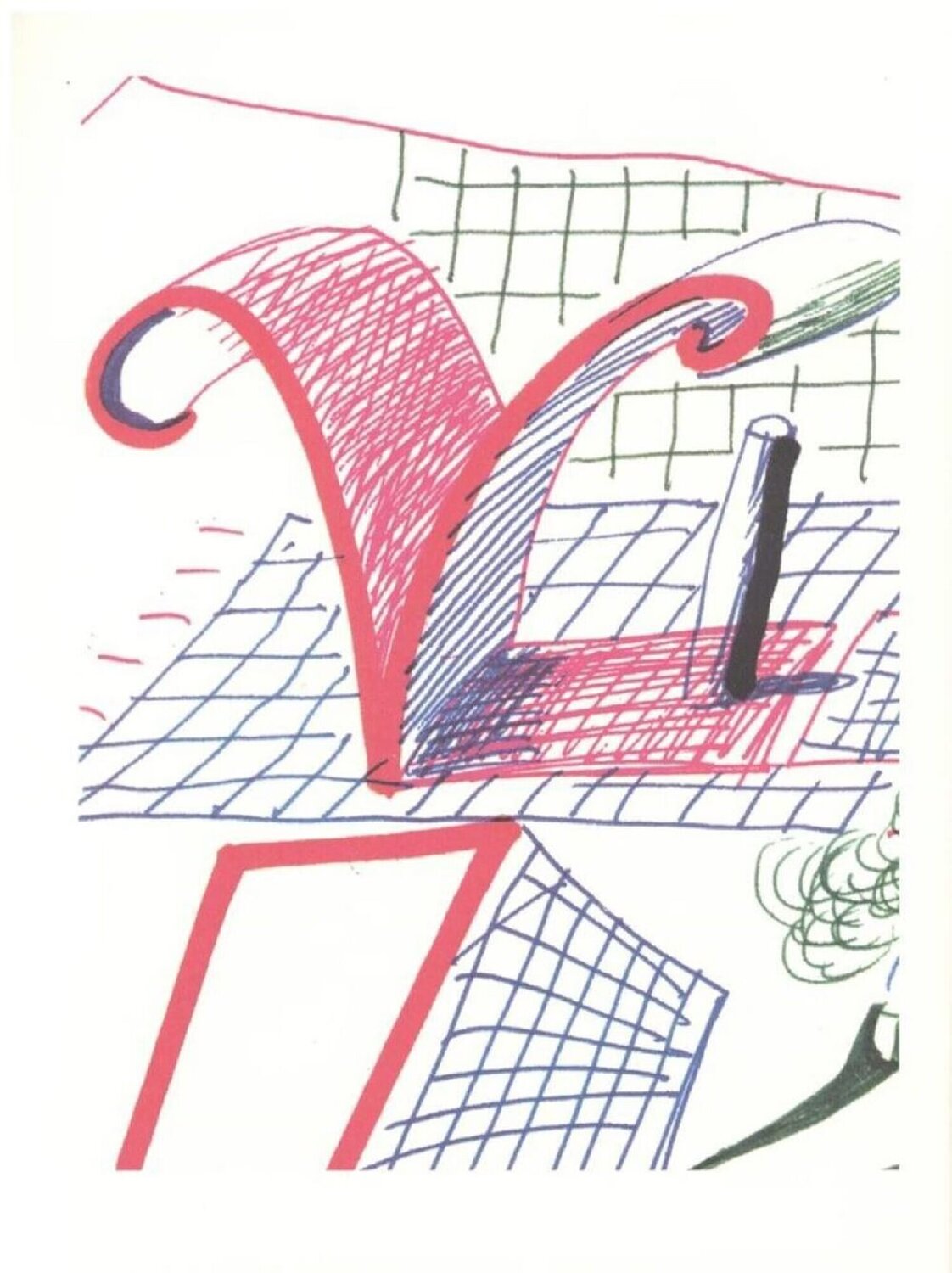 'V' from 'Hockney's Alphabet' David Hockney