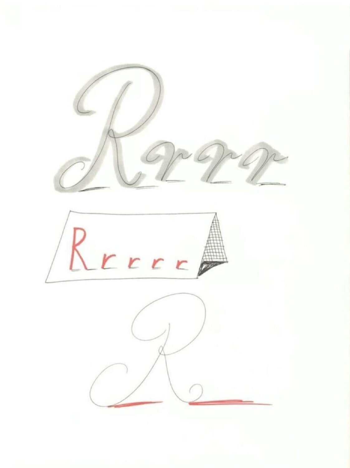 'R' from 'Hockney's Alphabet' David Hockney
