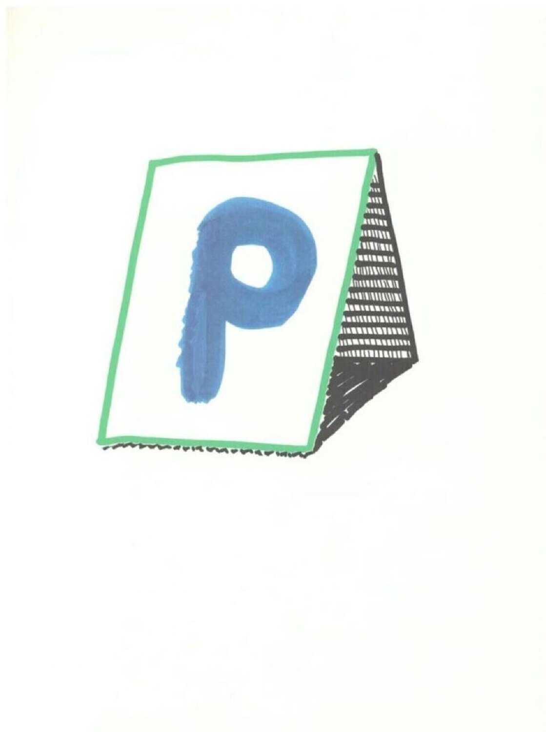 'P' from 'Hockney's Alphabet' David Hockney