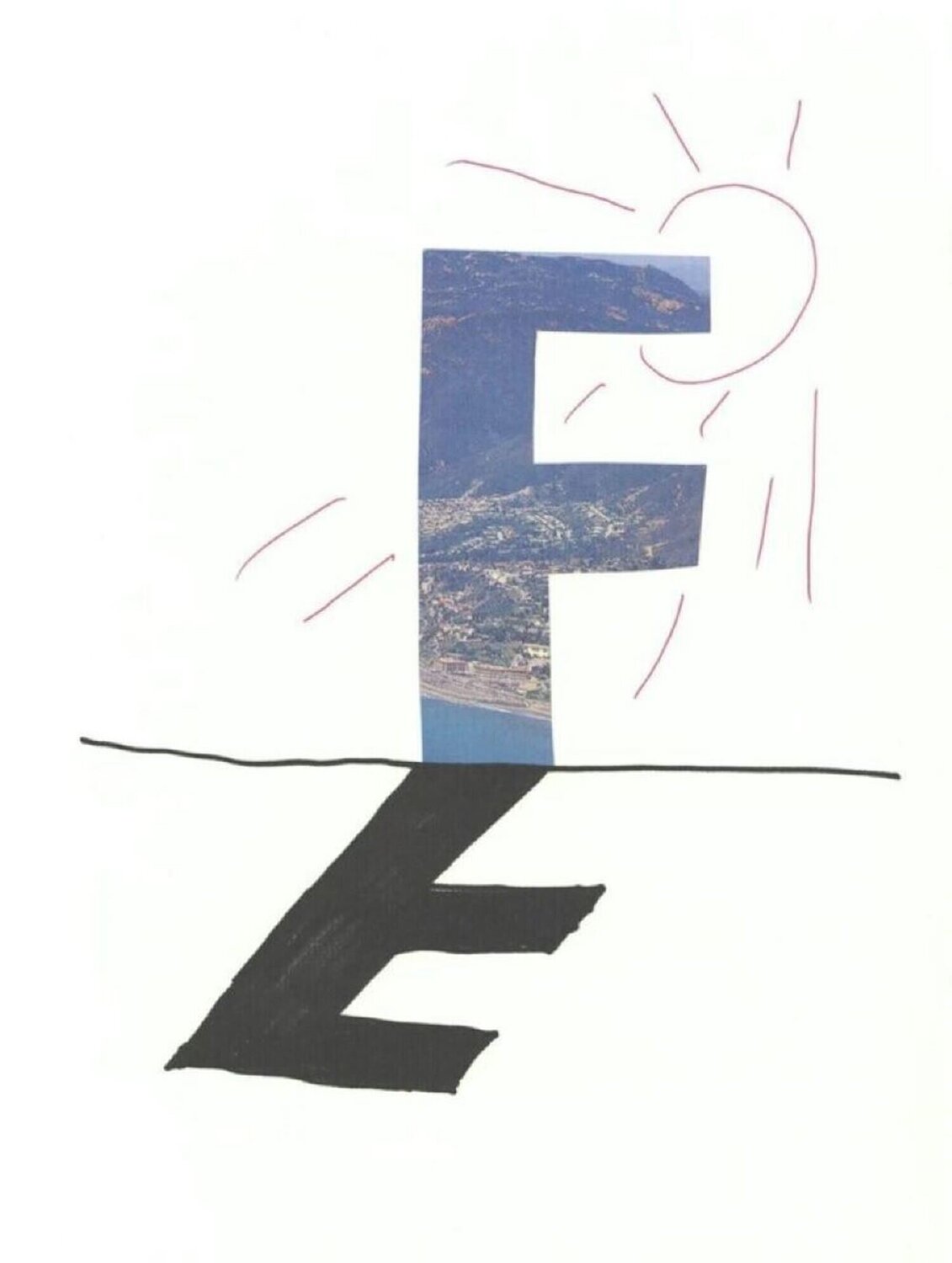 'F' from 'Hockney's Alphabet' David Hockney