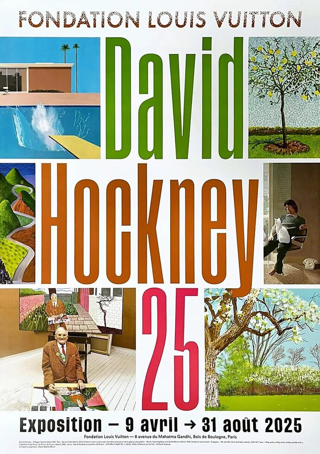 David Hockney 25 Exhibition Louis Vuitton Foundation Poster David Hockney