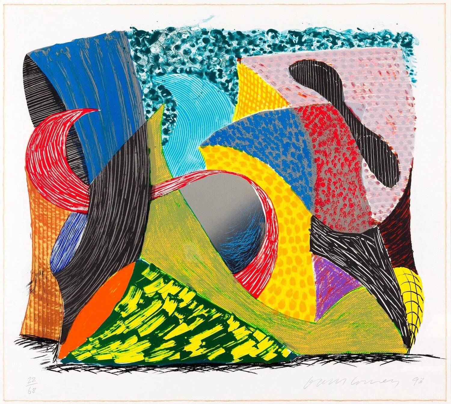Blue Hang Cliff (MCA Tokyo 335) David Hockney Print for sale