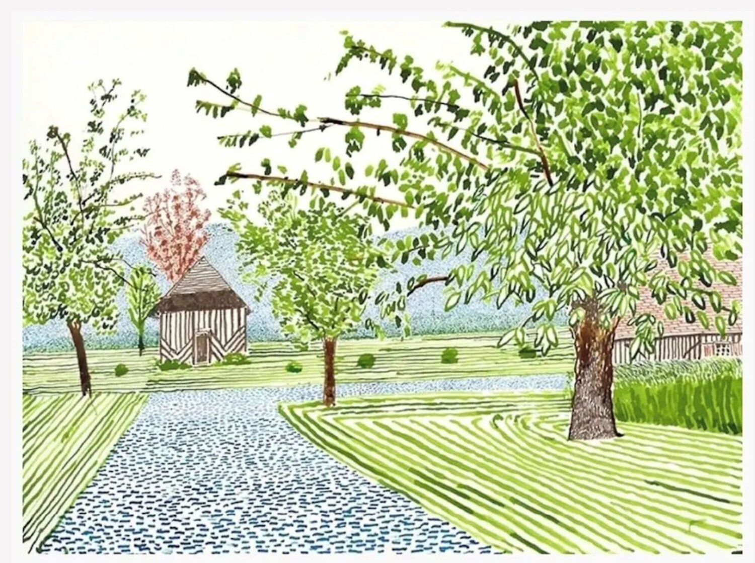 Study of the Entrance David Hockney