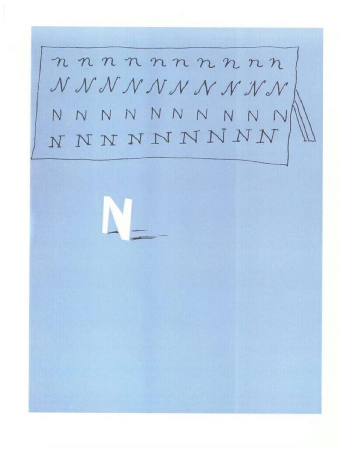 'N' from 'Hockney's Alphabet' David Hockney Afdruk te koop